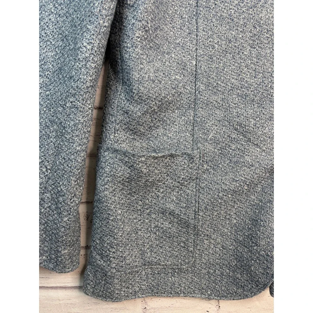 Eleventy Milano Mens Blue Linen Cotton Knit Blazer Jacket 54 IT
